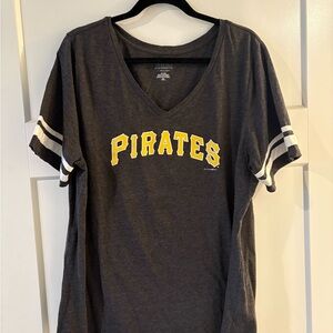 Gray Pirates V-Neck T-Shirt